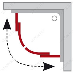 Ravak  Душевой уголок BLCP4-90 Transparent X3B270C00Z1 – фотография-2